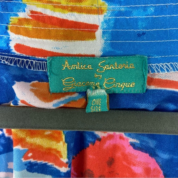 ANTICA SARTORIA by Giacomo Cinque OS Beaded Maxi sailboat Beach CoverUp Kaftan - Picture 2 of 9